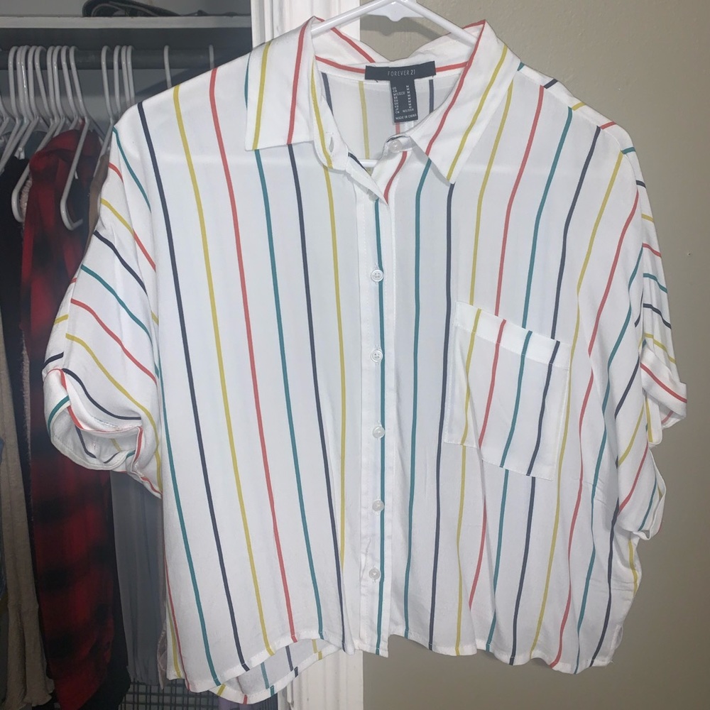 Forever21 striped crop top